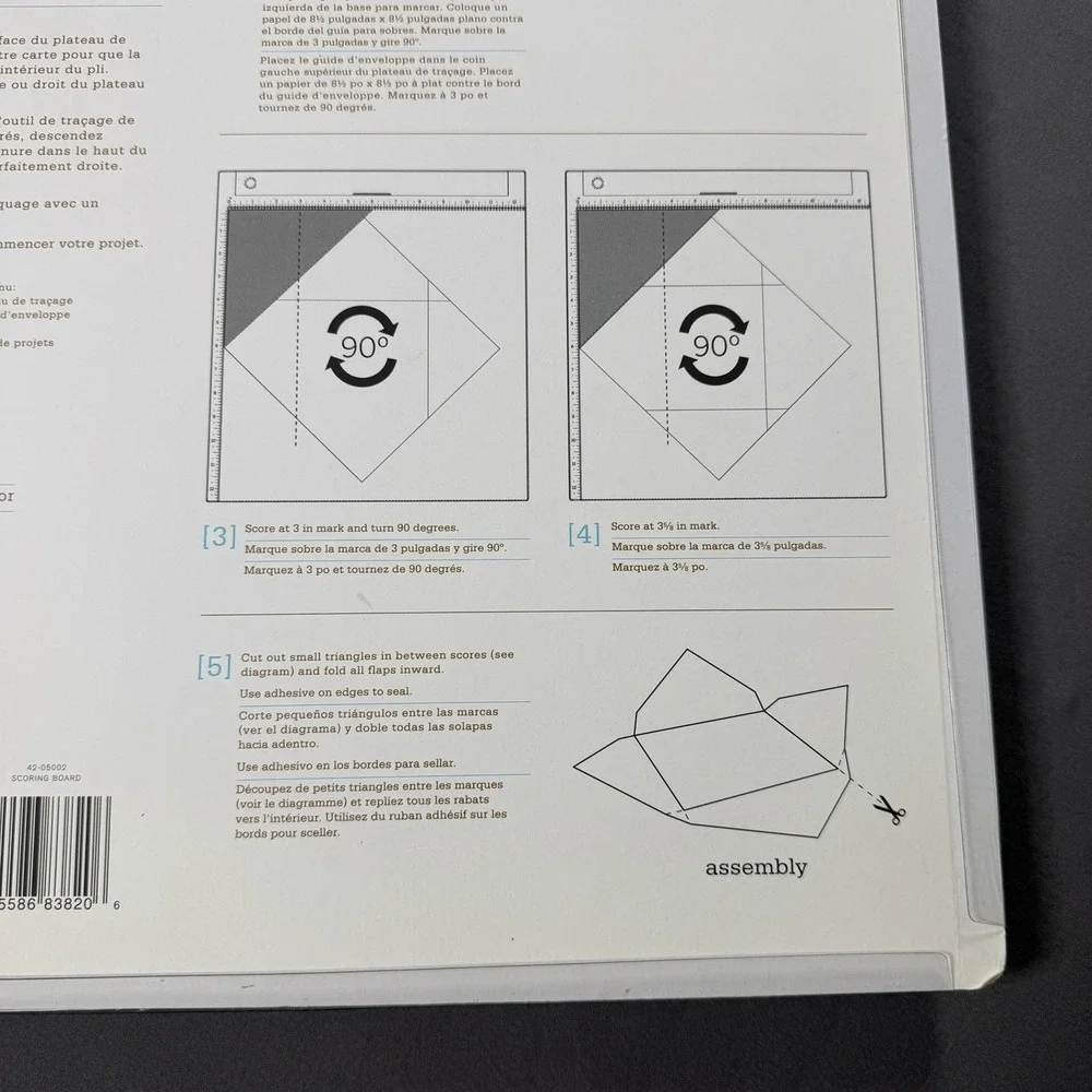 Martha Stewart Scoring Board Envelope Tool 3 Pc Set 12 x 12 Craft Junk Journal‎